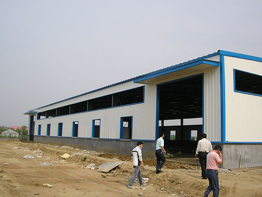 Estructura de acero de amplia extensión Almacén Tratamiento de superficie galvanizado pintado