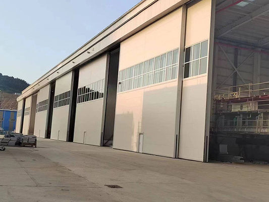 Hangares de aviones prefabricados de metal, superficie galvanizada pintada