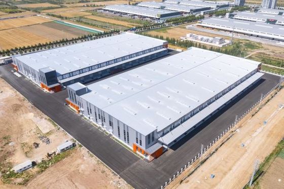 Edificio industrial asequible y duradero con estructura de acero prefabricada