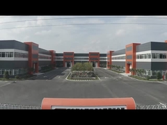 Fabricación de almacenes de estructuras de acero de múltiples tramos.